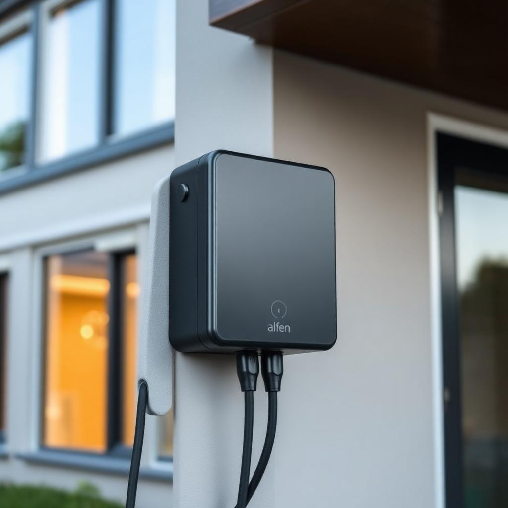 Alfen Eve Single Pro-line laadpaal op moderne woning