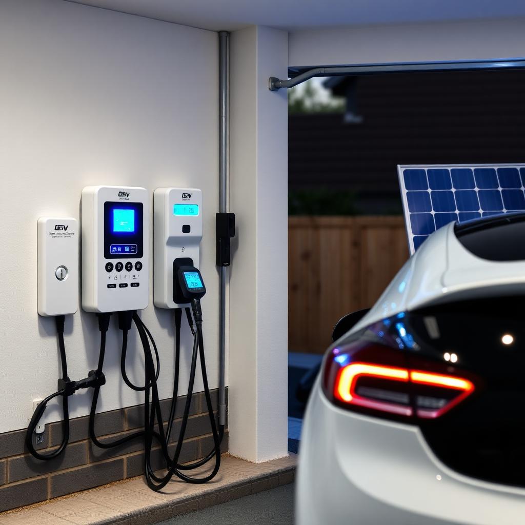 Laadpaal met dynamisch load balancing en zonnepanelen aan huis